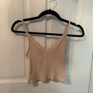 Light pink/tan crop top